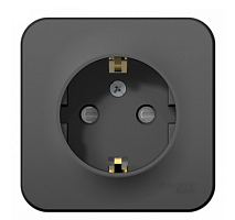 BLANCA Открытой Установки РОЗЕТКА с заземлением со шторками, 16А, 250В, АНТРАЦИТ (Schneider Electric) Systeme Electric