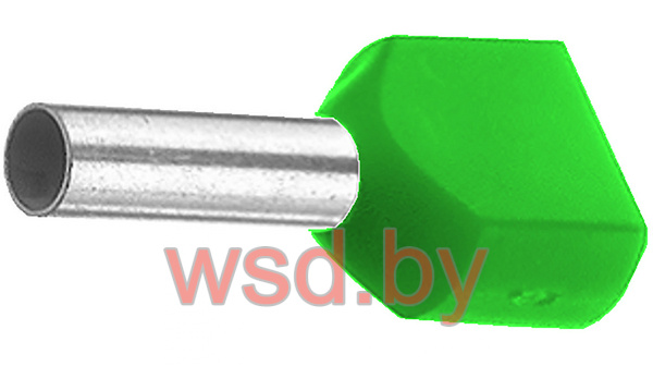 Каб. наконечник сдвоенный H16,0/29D ZH GN зеленый 2х16мм2, упаковка 50шт.