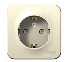 BLANCA Открытой Установки РОЗЕТКА с заземлением со шторками, 16А, 250В, МОЛОЧНЫЙ (Schneider Electric) Systeme Electric