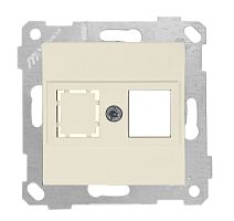 Адаптер Mutlusan для разъемов Keystone, одинарный, слоновая кость