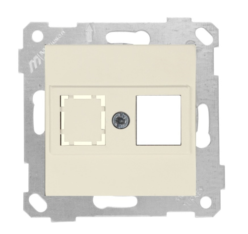 Адаптер Mutlusan для разъемов Keystone, одинарный, слоновая кость