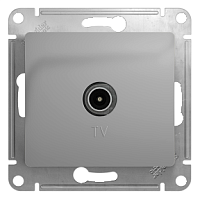 TV Розетка проходная 4DB, механизм, АЛЮМИНИЙ GLOSSA (Schneider Electric) Systeme Electric