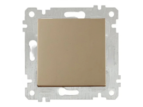 Выключатель Mutlusan Rita двухполюсный, пруж. зажимы, золото доре