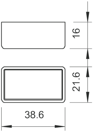 Колпачок 1268 SK OR защитный для профильных реек типа CM3518 и AM3518, оранжевый, полиэтиллен (OBO Bettermann) фото 2