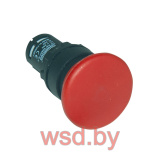 Кнопка MB, красная, без фиксации, грибовидная, 1NO+1NC, 3A 230V AC15, 22mm, IP50