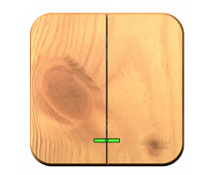 BLANCA Открытой Установки 2-клавишный выключатель, 10А, 250B, ЯСЕНЬ (Schneider Electric) Systeme Electric