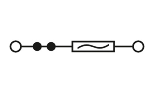 Клемма с держателем предохранителя Connectwell CYF4L110-240V /6x58,8mm, винтовая, 2 присоед., 4(max 6)mm2, 10A, 1000V, LED 110-240V, серая фото 2