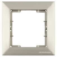 Рамка Mutlusan Candela 1 пост, к механизмам серии 21, титан