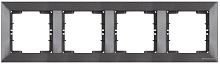 Рамка Mutlusan Candela 4 поста, к механизмам серии 21, горизонтальный монтаж, дымчатый