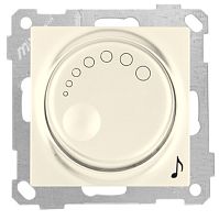 Аудиорегулятор Mutlusan, поворотно-нажимной, слоновая кость