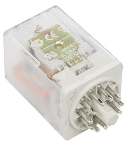 Реле Relpol R15-2013-23-5024-WT, 3CO, 10A(250VAC), 24VAC, мех. инд., тест-кнопка
