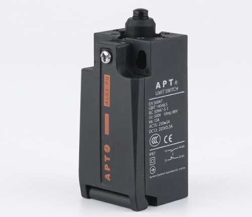 Выключатель концевой АРТ ALS3-P, 1NO+1NC мгнов., Ith=10A, 3A 240V AC15/24V DC13, пласт. кнопочный толкатель, пласт. корпус, IP67, отв. M20