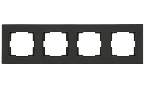 Рамка Mutlusan Rita 4 поста, вертикальный монтаж, черный мат Рамка Mutlusan Rita 4 поста, вертикальный монтаж, черный мат