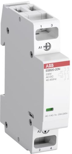 Контактор модульный ABB ESB20-20N-01, 20A, 2NO, 24VAC/DC, 1M