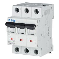 Авт. выключатель EATON PL6-C25/3, 3P, 25A, хар-ка C, 6kA, 3M