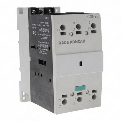 Контактор Rade Koncar CNNK 90 00 24V 50Hz, 3P, 90A/(105A по AC-1), 45kW(400VAC), 24VAC Контактор Rade Koncar CNNK 90 00 24V 50Hz, 3P, 90A/(105A по AC-1), 45kW(400VAC), 24VAC