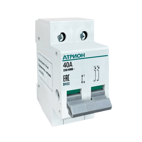 Выключатель нагрузки ВН32, 2Р, 40А АТРИОН Выключатель нагрузки ВН32, 2Р, 40А АТРИОН