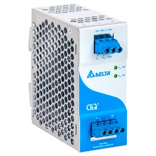 Модуль резервного питания Delta, 20A, 22_60VDC, DIN35, ATEX, Class I, Div 2, клемн.колодка, ал.корпус