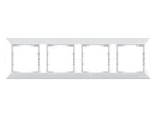 Рамка Mutlusan Daria 4 поста, к механизмам серии 21, горизонтальный монтаж, белый