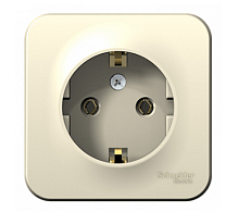 BLANCA Открытой Установки РОЗЕТКА с заземлением без шторок, 16А, 250В, МОЛОЧНЫЙ (Schneider Electric) Systeme Electric