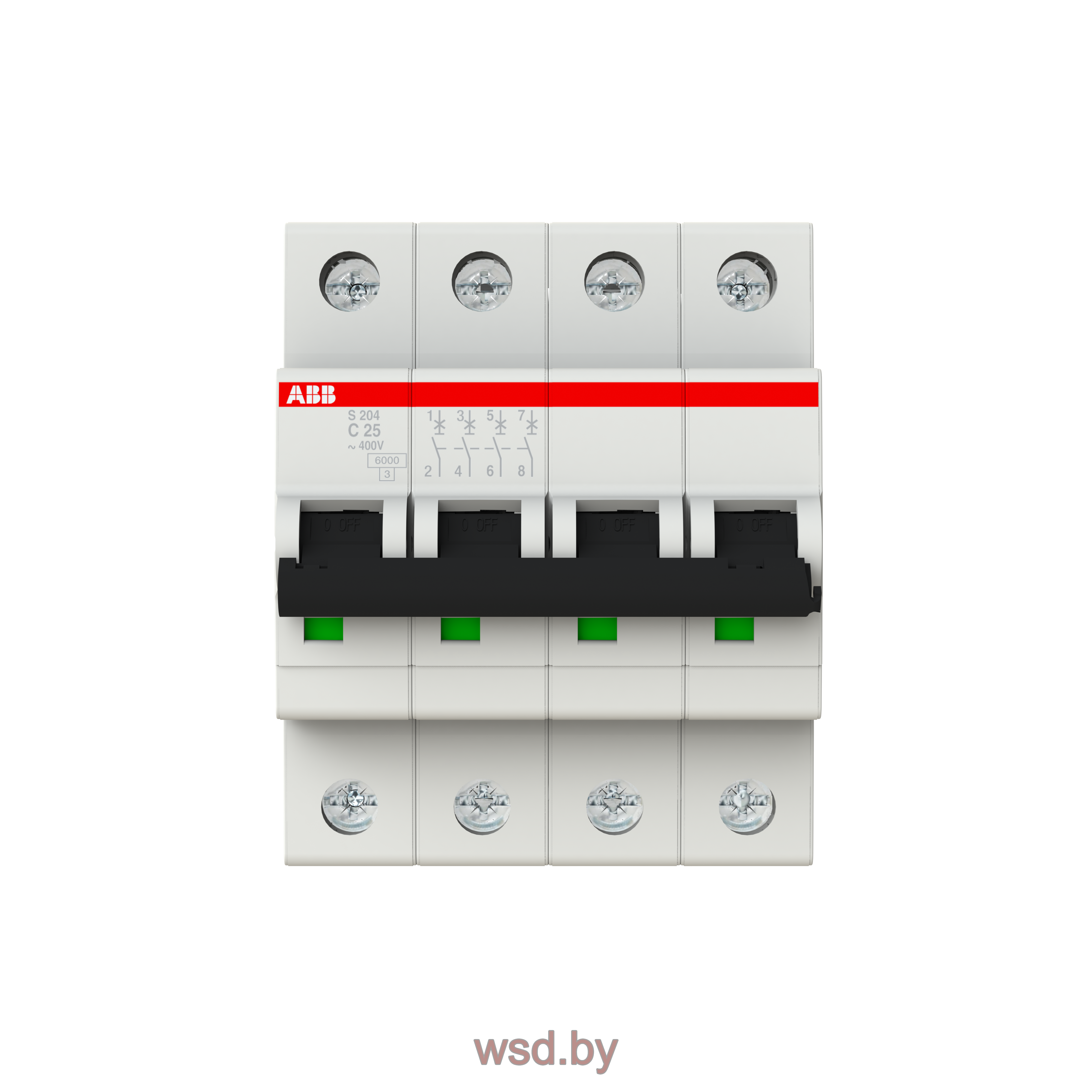 Автоматический выключатель S204-C25 4P C 25A 6kA 4M
