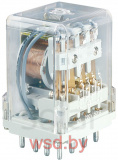 Реле R15-2014-23-1024-KLD, 4CO, 10A(250VAC/24VDC), 24VDC, тест-кнопка без блокировки, LED, выпрям. диод