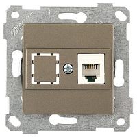 Розетка Mutlusan Rita 1хRJ-45 кат. 5e UTP, антрацит