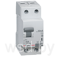 УЗО Legrand RX3, электромеханическое, 2P, 63A, 10kA, 30mA, тип AC, 2M