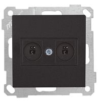 Аудиорозетка Mutlusan, пруж.зажимы, 2-х контактная, черный мат Аудиорозетка Mutlusan, пруж.зажимы, 2-х контактная, черный мат