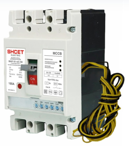 Автоматический выключатель SHСET ВА57-35 габ.100 100А с регулировкой и нез.расцепителем