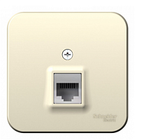 BLANCA Открытой Установки РОЗЕТКА телефонная RJ11, МОЛОЧНЫЙ (Schneider Electric) Systeme Electric