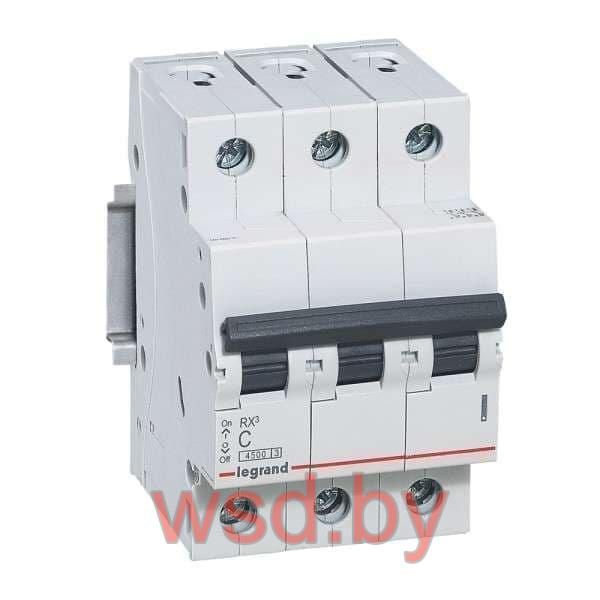 Авт. выключатель Legrand RX3, 3P, 50A, хар-ка C, 4,5kA, 3M