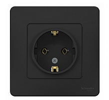 BLANCA Скрытой Установки Розетка с заземлением без шторок, 16А, 250В, АНТРАЦИТ (Schneider Electric) Systeme Electric