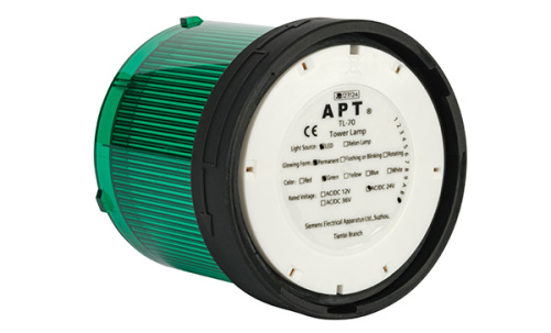 Модуль постоянного света APT TL-70, зеленый, LED, 24VAC/DC, d=70mm, IP65 фото 2