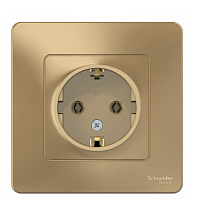 BLANCA Скрытой Установки Розетка с заземлением без шторок, 16А, 250В, ТИТАН (Schneider Electric) Systeme Electric