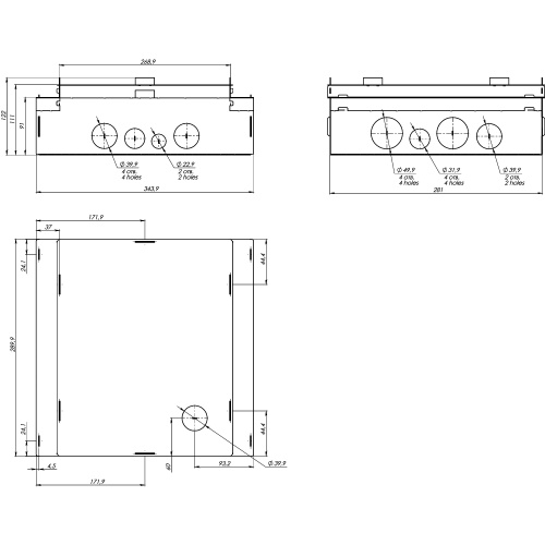 Монтажное основание (опалубка) DKC для установки в стяжку пола лючка 88316 фото 2