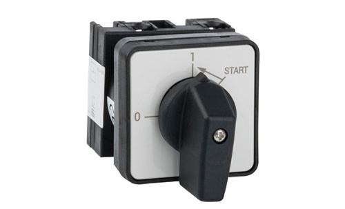 Переключатель Kripal UKT0-1-15511/E, 1P, 20A, тип 0-1←START (45°), на дверь, фронт IP65