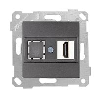 Розетка Mutlusan Rita 1xHDMI, дымчатый Розетка Mutlusan Rita 1xHDMI, дымчатый