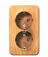 BLANCA Открытой Установки РОЗЕТКА двойная с заземлением без шторок, 16А, 250В, ЯСЕНЬ (Schneider Electric) Systeme Electric