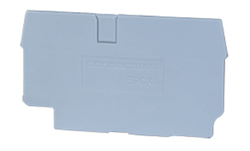 Крышка концевая Connectwell EPCX6 /1,5mm, для клемм CX6,CXG6,CP6,CPG6, серая