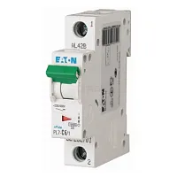 Авт. выключатель EATON PL7-D6/1, 1P, 6A, хар-ка D, 10kA, 1M