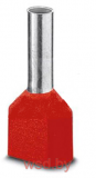 Кабельный наконечник AI-TWIN 2X 10 - 14 RD изолированный, двойной, сечение 10mm2, длина 14mm, красный (упак. 100шт.)