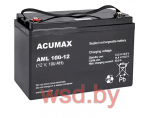 Батарея аккумуляторная Acumax AML100-12, 12V/100Ah, 212(220)x330x173 HxLxW, 30.4kg, 10-12лет