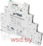Реле интерфейсное PIR6WB-1PS-12VDC-R, 1CO, 6A(250VAC), 12VDC, LED, пружинный зажим, W=6.2mm