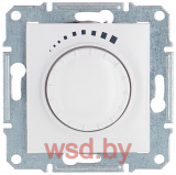 Светорегулятор поворотный нажимной проходной емкстной 60-500Вт/Ва, Белый SEDNA