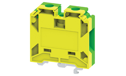 Клемма защитного проводника Connectwell CGT35U /16x58mm, винтовая, 2 присоед., 35mm2, желто-зеленая Клемма защитного проводника Connectwell CGT35U /16x58mm, винтовая, 2 присоед., 35mm2, желто-зеленая
