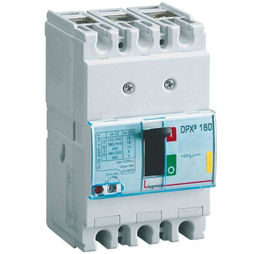 Авт. выключатель DPX3 160/100A 3P 25kA, ТМ, It=0,8_1In, Ie=10In Legrand