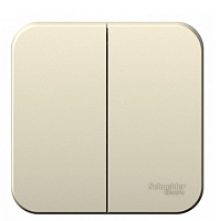 BLANCA Открытой Установки 2-клавишный выключатель, 6А, 250В, МОЛОЧНЫЙ (Schneider Electric) Systeme Electric