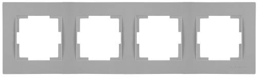 Рамка Mutlusan Rita 4 поста, горизонтальный монтаж, серый