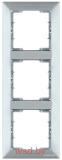 Candela - Рамка 3 поста, к механизмам серии 21, вертикальный монтаж, нерж. сталь